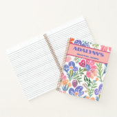 Boho Chic Schattige Bloemen Valentijnse Tieners Ca Notitieboek (Binnen)