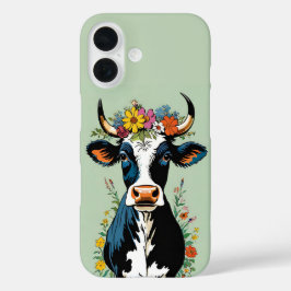 Boho Chic Schattigee minimalistische Koe Flower Cr iPhone 16 Hoesje