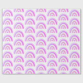 Boho Chic Schattigee Paarse regenboog inpakpapier (Vlak)