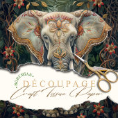 Boho Chic schilderde olifant Bohemian Tissuepapier