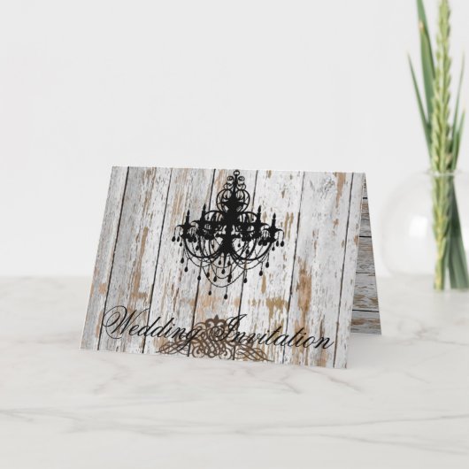 boho chic schuur hout roestig landelijk bruiloft (Voorkant)