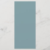 Boho Chic Seafoam Blauwgroen Bedankt Place Card Menu (Achterkant)