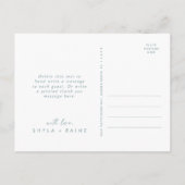 Boho Chic Seafoam Blauwgroen trouwfoto dank u Briefkaart (Achterkant)