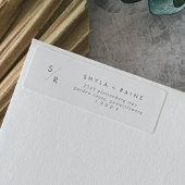 Boho Chic Silver Grey Monogram Adresetiketten Etiket