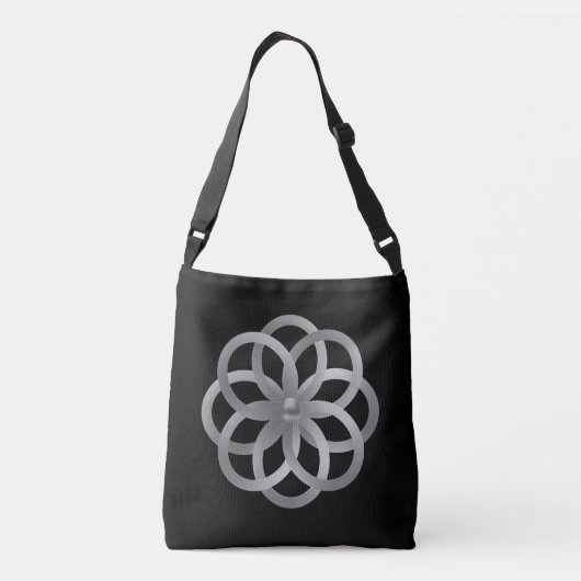 Boho Chic Silver Mandala Crossbody Tas (Achterkant)