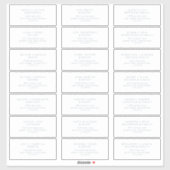 Boho Chic Slate Blue Gast Adresetiketten Sticker (Vel)