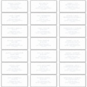 Boho Chic Slate Blue Gast Adresetiketten Sticker (Voorkant)