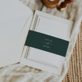 Boho chic smaragd groene bruiloft uitnodigingen wikkel