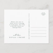 Boho chic smaragd groene trouwfoto dank u briefkaart (Achterkant)