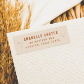 Boho Chic Sparkles Naam en retouradres Etiket