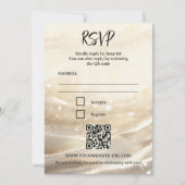 Boho Chic Sparkling Gold Wedding RSVP Kaart (Voorkant)
