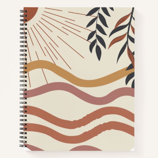 Boho Chic Spiral Notitieboek | artistiek patroonon (Voorkant)