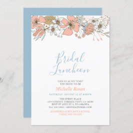 Boho Chic Spring Floral Bridal Luncheon Shower IV Kaart