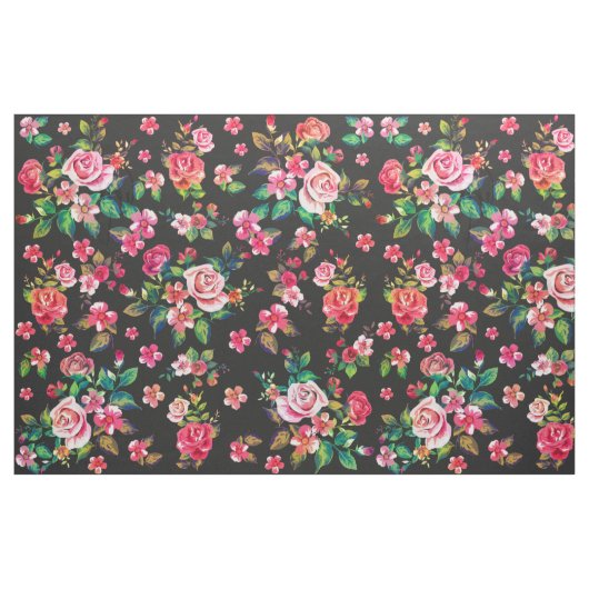 Boho Chic spring rozen florale waterverf patroon Stof (Fat Quarter)