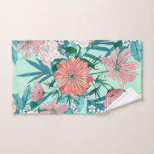 Boho chic spring tuinbloemen illustratie bad handdoek (Handdoek)