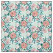 Boho chic spring tuinbloemen illustratie stof (Swatch)