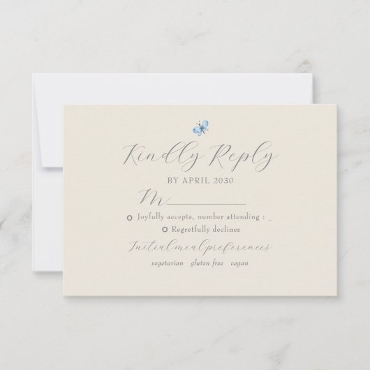 Boho Chic Spring Wedding RSVP-kaart RSVP Kaartje (Voorkant)