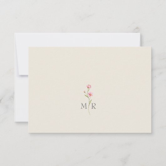 Boho Chic Spring Wedding RSVP-kaart RSVP Kaartje (Achterkant)