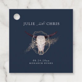 Boho Chic Steer schedel bruiloft Bedankjes Labels