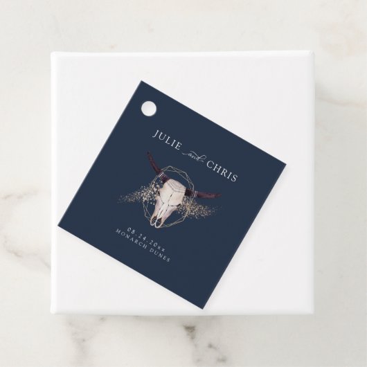 Boho Chic Steer schedel bruiloft Bedankjes Labels (In situ)