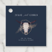 Boho Chic Steer schedel bruiloft Bedankjes Labels (Voorkant)