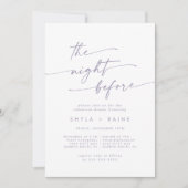 Boho Chic Stof Paars Oefen Diner Uitnodigingen (Voorkant)