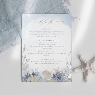 Boho Chic Strand Bestemming Trouwdetails Informatiekaartje
