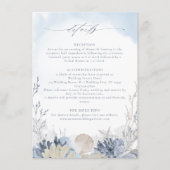 Boho Chic Strand Bestemming Trouwdetails Informatiekaartje (Voorkant)