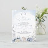 Boho Chic Strand Bestemming Trouwdetails Informatiekaartje (Staand voorkant)