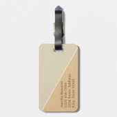 Boho Chic Stripe | Monogram zonder been Bagagelabel (Achterkant verticaal)