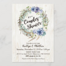 Boho chic succulent eucalyptus koppels douche