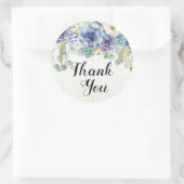 Boho chic succulent eucalyptus rustieke bruiloft ronde sticker (Tas)