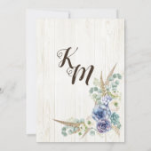 Boho Chic Succulent Eucalyptus Verlovingsfeest Kaart (Achterkant)