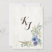 Boho Chic Succulent Eucalyptus Vrijgezellenfeest Kaart (Achterkant)