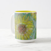 Boho Chic Sunflower Waterverf Art 15 oz Mok (Voorkant links)