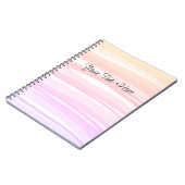 Boho Chic Sunset Ombre Kleurrijke Abstracte Lijnen Notitieboek (Linkerzijde)
