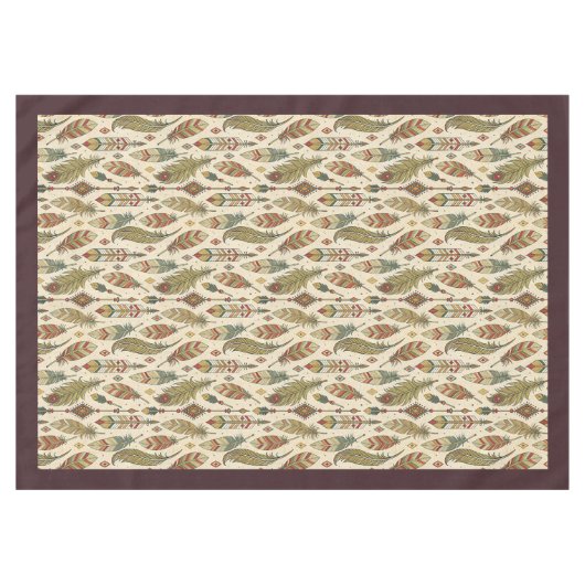 Boho Chic tafelkleed met Tribal Arrow Details (Voorkant (Horizontaal))