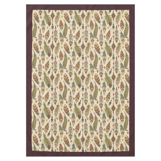 Boho Chic tafelkleed met Tribal Arrow Details (Voorkant)