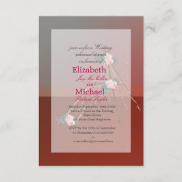 Boho Chic Teepee / Tipi Wedding Rehearsal Dinner Kaart