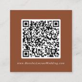 Boho chic terracotta bruiloft QR-code Details Informatiekaartje (Achterkant)