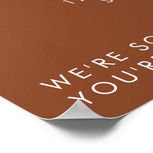 Boho Chic Terracotta DIY Wedding Welkom Tijdlijn Poster (Hoek)