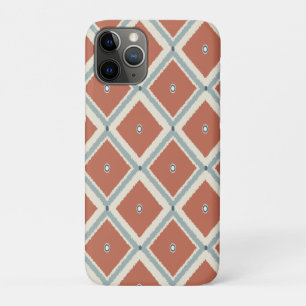Boho Chic Terracotta en Indigo Geometrisch Ikat Pa Case-Mate iPhone Case