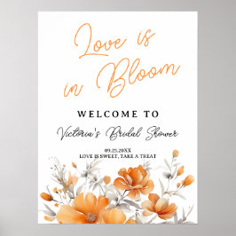 Boho Chic Terracotta Floral Vrijgezellenfeest Welk Poster