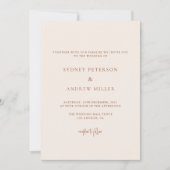 Boho Chic Terracotta foto bruiloft uitnodiging (Voorkant)