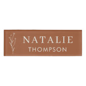 Boho Chic Terracotta Personalized Employee Event Naambadge (Voorkant)