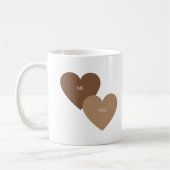 Boho Chic Terracotta Valentijnsdag paar foto Koffiemok (Links)