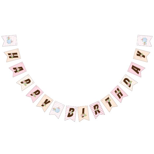 boho chic, theefeestje, schattig, theepot vlaggetjes (Alle)