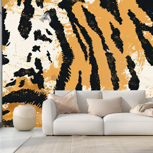 Boho Chic Tiger Print Design Behang