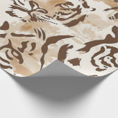 Boho Chic Tiger Print Design Cadeaupapier (Hoek)