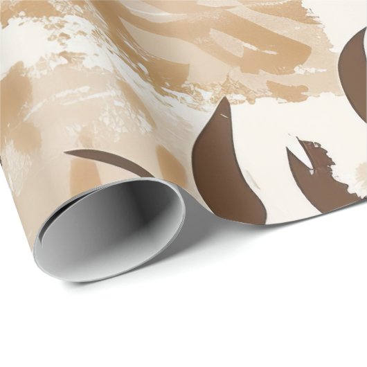 Boho Chic Tiger Print Design Cadeaupapier (Rol Hoek)